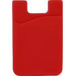 Hurtel Self-adhesive card case for the back of the phone - red - (Silicone mobile phone back sticker card case red)