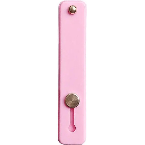 Hurtel Self-adhesive finger holder with zipper - pink - (Silicone push-pull mobile phone holder back sticker pink)