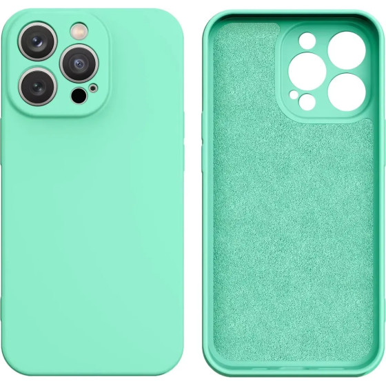 Hurtel Silicone case iPhone 14 Plus silicone cover mint green - (SILICONE CASE IPHONE 14 Plus MINT GREEN (3))