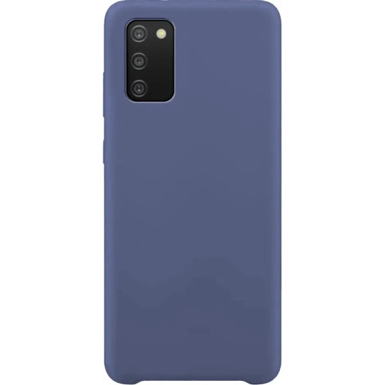 Hurtel Silicone Case Soft Flexible Rubber Cover for Samsung Galaxy A03s blue - (Silicone Case Samsung A03S Dark blue)