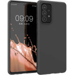 Hurtel Silicone Case Soft Flexible Rubber Cover for Samsung Galaxy A22 4G black - (Silicone Case Samsung A22 4G Black)