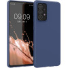 Hurtel Silicone Case Soft Flexible Rubber Cover for Samsung Galaxy A22 4G blue - (Silicone Case Samsung A22 4G Dark blue)