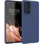 Hurtel Silicone Case Soft Flexible Rubber Cover for Samsung Galaxy A22 4G blue - (Silicone Case Samsung A22 4G Dark blue)