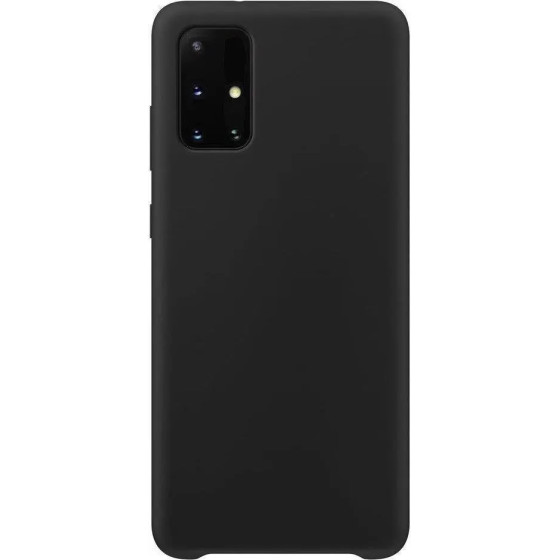 Hurtel Silicone Case Soft Flexible Rubber Cover for Samsung Galaxy A72 4G black - (Silicone Case Samsung A72 5G/4G Black)