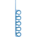 Hurtel Silicone office organizer - blue - (Silicone Desktop Hub Cable Winder Organizer nordic blue)