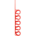 Hurtel Silicone office organizer - orange - (Silicone Desktop Hub Cable Winder Organizer coral orange)