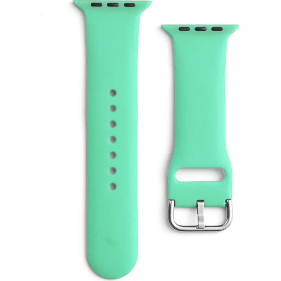 Hurtel Silicone Strap APS Silicone Band for Watch 9 / 8 / 7 / 6 / 5 / 4 / 3 / 2 / SE (41 / 40 / 38mm) Strap Watch Bracelet Mint - (Silicone Strap Model APS-32 Apple Watch 3/4/5/6/SE/7 38/40/41 Mint Green)