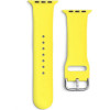 Hurtel Silicone Strap APS Silicone Band for Watch 9 / 8 / 7 / 6 / 5 / 4 / 3 / 2 / SE (41 / 40 / 38mm) Strap Watch Bracelet Yellow - (Silicone Strap Model APS-32 Apple Watch 3/4/5/6/SE/7 38/40/41 Pale Yellow)