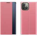 Hurtel Sleep Case Bookcase Type Case with Smart Window for iPhone 13 mini pink - (New Sleep Case iPhone 13 Mini 5,4 Pink)