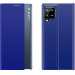 Hurtel Sleep Case Bookcase Type Case with Smart Window for Samsung Galaxy A22 4G blue - (New Sleep Case Samsung A22 4G Blue)