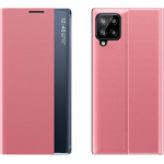 Hurtel Sleep Case Bookcase Type Case with Smart Window for Samsung Galaxy A22 4G pink - (New Sleep Case Samsung A22 4G Pink)