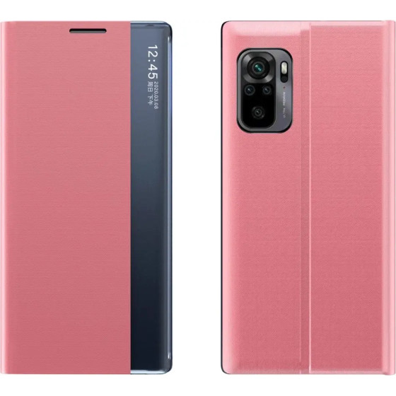 Hurtel Sleep Case Bookcase Type Case with Smart Window for Xiaomi Redmi K40 Pro+ / K40 Pro / K40 / Poco F3 pink - (New Sleep Case Xiaomi POCO F3/Redmi K40 Pink)