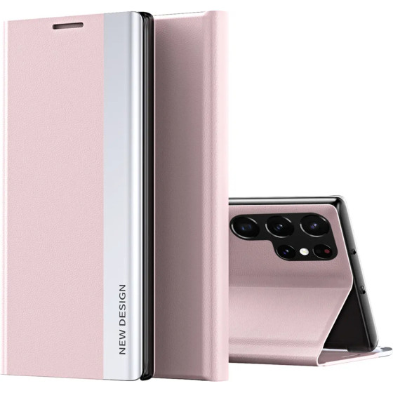 Hurtel Sleep Case Pro Samsung Galaxy S25 Ultra Case with Flip and Stand - Pink - (Sleep Case Pro Samsung Galaxy S25 Ultra Pink)