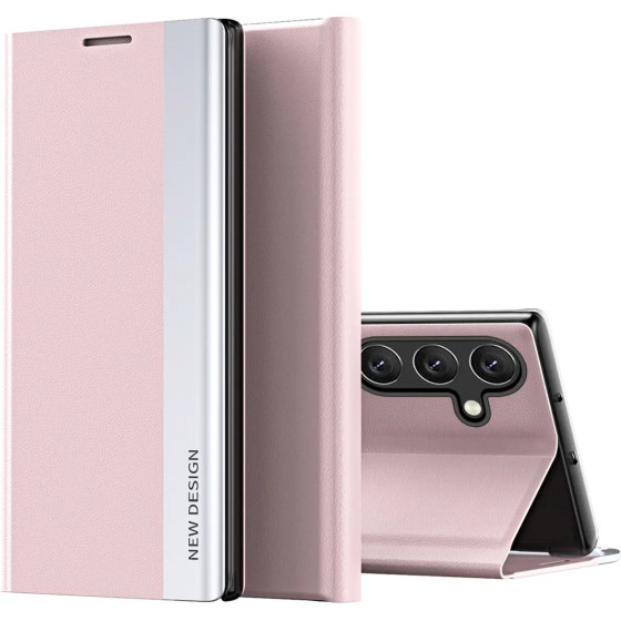 Hurtel Sleep Case Pro Samsung Galaxy S25+ Case with Flip and Stand - Pink - (Sleep Case Pro Samsung Galaxy S25+ Pink)