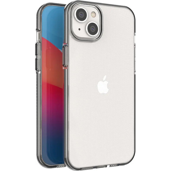Hurtel Spring Case case for iPhone 14 Plus silicone case with a frame black - (Spring Case IPHONE 14 Plus BLACK)
