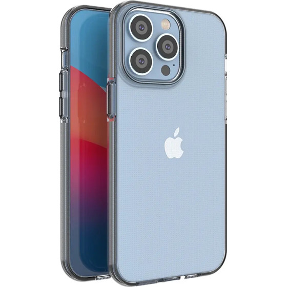 Hurtel Spring Case case for iPhone 14 Pro Max silicone cover with frame black - (Spring Case IPHONE 14 PRO MAX BLACK)