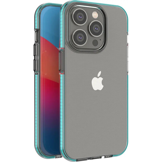 Hurtel Spring Case case for iPhone 14 Pro silicone case with a frame light blue - (Spring Case IPHONE 14 PRO LIGHT BLUE)