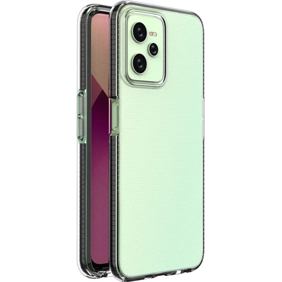 Hurtel Spring Case case for Realme C35 silicone cover with frame black - (Spring Case Realme C35 Black)