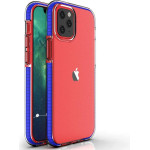 Hurtel Spring Case clear TPU gel protective cover with colorful frame for iPhone 13 mini dark blue - (Spring Case iPhone 13 Mini 5,4 Dark Blue)