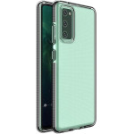 Hurtel Spring Case clear TPU gel protective cover with colorful frame for Samsung Galaxy A72 4G black - (Spring Case Samsung A72 4G/5G Black)