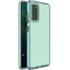 Hurtel Spring Case clear TPU gel protective cover with colorful frame for Samsung Galaxy A72 4G light blue - (Spring Case Samsung A72 4G/5G Light Blue)