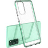 Hurtel Spring Case clear TPU gel protective cover with colorful frame for Samsung Galaxy A72 4G mint - (Spring Case Samsung A72 4G/5G Mint)