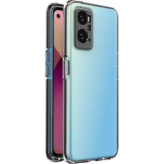 Hurtel Spring Case Cover for Realme 9i, Oppo A36 / A76 / A96 silicone cover with frame black - (Spring Case Realme9i/OPPO A36/A76/A96 4G Black)