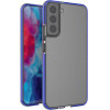 Hurtel Spring Case Cover Gel Cover with Color Frame for Samsung Galaxy S22 + (S22 Plus) Dark Blue - (Spring Case Samsung S22 Plus Dark Blue)