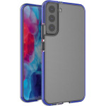 Hurtel Spring Case Cover Gel Cover with Color Frame for Samsung Galaxy S22 + (S22 Plus) Dark Blue - (Spring Case Samsung S22 Plus Dark Blue)