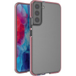 Hurtel Spring Case Cover Gel Cover with Color Frame for Samsung Galaxy S22 + (S22 Plus) Light Pink - (Spring Case Samsung S22 Plus Light Pink)