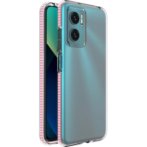Hurtel Spring Case cover gel TPU cover with colored frame for Xiaomi Redmi 10 light pink - (Spring Case Xiaomi Redmi 10 Light Pink)