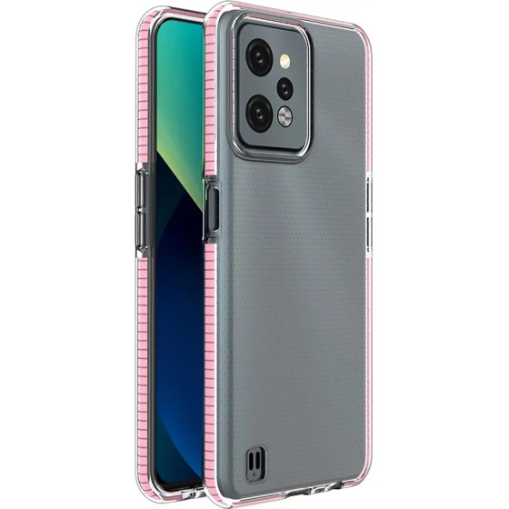 Hurtel Spring Case for Realme C31 silicone case with a frame light pink - (Spring Case Realme C31 Light Pink)