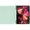 Hurtel Stand Tablet Case Smart Cover case for iPad Pro 12.9 '' 2021/2020 with stand function green - (Tablet Case Book Apple iPad PRO 12,9 (2020/2021) Light Green)