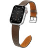 Hurtel Strap Leather leather strap Apple Watch SE, 9, 8, 7, 6, 5, 4, 3, 2, 1 (41, 40, 38 mm) band bracelet dark brown - (Strap Leather second level genuine leather Apple Watch 38/40/41 Dark Brown)