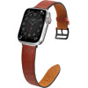 Hurtel Strap Leather leather strap Apple Watch SE, 9, 8, 7, 6, 5, 4, 3, 2, 1 (41, 40, 38 mm) band bracelet red - (Strap Leather second level genuine leather Apple Watch 38/40/41 Red Brown)