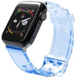 Hurtel Strap Light replacement band strap for Watch 6 / 5 / 4 / 3 / 2 / SE (40mm / 38mm) blue - (Strap Light Apple iWatch 2/3/4/5/6/SE 38/40 Blue)