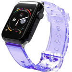 Hurtel Strap Light replacement band strap for Watch 6 / 5 / 4 / 3 / 2 / SE (40mm / 38mm) purple - (Strap Light Apple iWatch 2/3/4/5/6/SE 38/40 Purple)