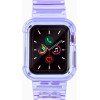 Hurtel Strap Light Set replacement band strap case for Watch 3 38mm / Watch 2 38mm purple - (Strap Light Set Apple iWatch 2/3/4/5/6/SE 38 Purple)