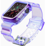 Hurtel Strap Light Set replacement band strap case for Watch 3 42mm / Watch 2 42mm purple - (Strap Light Set Apple iWatch 2/3/4/5/6/SE 42 Purple)