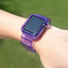 Hurtel Strap Light Set replacement band strap case for Watch 3 42mm / Watch 2 42mm purple - (Strap Light Set Apple iWatch 2/3/4/5/6/SE 42 Purple)