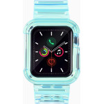 Hurtel Strap Light Set replacement band strap case for Watch 6 40mm / Watch 5 40mm / Watch 4 40mm / Watch SE 40mm blue - (Strap Light Set Apple iWatch 2/3/4/5/6/SE 40 Blue)