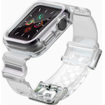 Hurtel Strap Light Set replacement band strap case for Watch 6 44mm / Watch 5 44mm / Watch 4 44mm / Watch SE 44mm black - (Strap Light Set Apple iWatch 2/3/4/5/6/SE 44 Black)