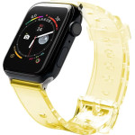 Hurtel Strap Light Silicone Wristband Strap Bracelet Watch Bracelet Watch 6/5/4/3/2 (44mm / 42mm) Yellow - (Strap Light Apple iWatch 2/3/4/5/6/SE 42/44 Yellow)