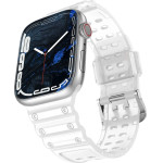 Hurtel Strap Triple Protection Apple Watch SE Band, 9, 8, 7, 6, 5, 4, 3, 2, 1 (41, 40, 38 mm) Band Bracelet Transparent - (Strap Triple Protection Apple Watch 38/40/41 FROSTED)