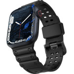 Hurtel Strap Triple Protection Apple Watch SE strap, 9, 8, 7, 6, 5, 4, 3, 2, 1 (41, 40, 38 mm) band bracelet black - (Strap Triple Protection Apple Watch 38/40/41 BLACK)