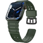 Hurtel Strap Triple Protection Apple Watch SE strap, 9, 8, 7, 6, 5, 4, 3, 2, 1 (41, 40, 38 mm) band bracelet green - (Strap Triple Protection Apple Watch 38/40/41 MILITARY GREEN)