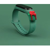 Hurtel Strap Xmas Wristband for Xiaomi Mi Band 4 / Mi Band 3 Christmas Silicone Strap Bracelet Dark Green (Gift) - (Strap Xmas Xiaomi Mi Band 3 / 4 Dark Green Present)