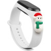 Hurtel Strap Xmas Wristband for Xiaomi Mi Band 4 / Mi Band 3 Christmas Silicone Strap Bracelet White (Snowman 1) - (Strap Xmas Xiaomi Mi Band 3 / 4 White Snowman 1)