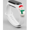 Hurtel Strap Xmas Wristband for Xiaomi Mi Band 4 / Mi Band 3 Christmas Silicone Strap Bracelet White (Snowman 1) - (Strap Xmas Xiaomi Mi Band 3 / 4 White Snowman 1)