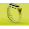 Hurtel Strap Xmas Wristband for Xiaomi Mi Band 6 / Mi Band 5 Christmas Silicone Strap Bracelet Green (Mistletoe) - (Strap Xmas Xiaomi Mi Band 5 / 6 Green Mistletoe)